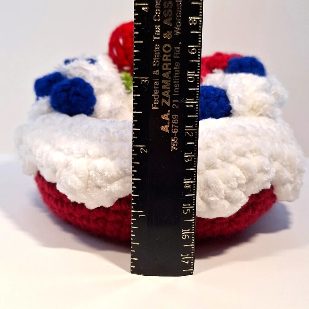 Handmade Amigurumi Decadent Red Velvet Donut